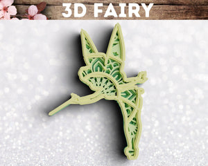 3D Fairy SVG DXF  4 Layer- Kids Svg-Rishasart