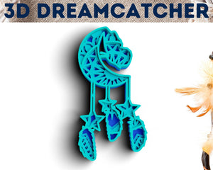 3D Dreamcatcher SVG DXF 4 Layers - Butterfly Svg-Rishasart