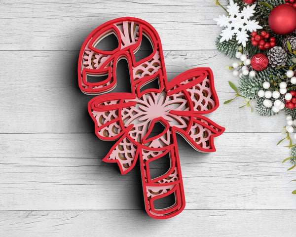 3D Christmas SVG DXF - Candy Svg 3D Mandala Svg-Rishasart