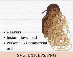 3D Infant Jesus and Mary SVG DXF 4 Layer-Rishasart