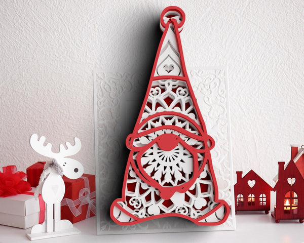 3D Gnome SVG DXF - Christmas Svg-Rishasart