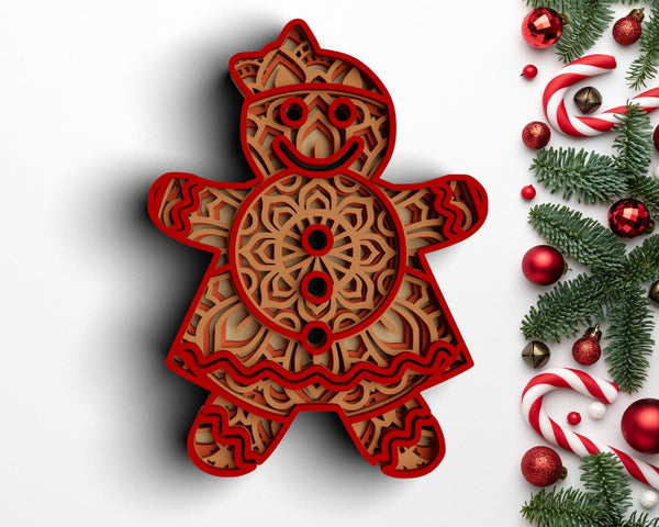 3D Gingerbread SVG DXF Bundle -  Christmas Svg-Rishasart