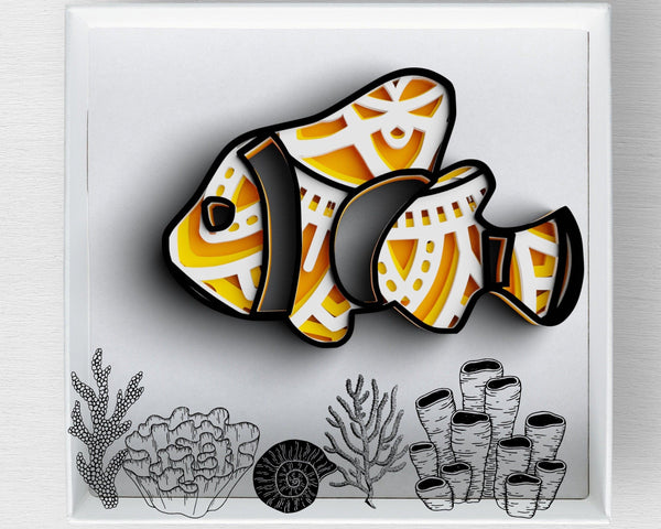 3D Fish SVG DXF 4 Layer - Fisherman Svg-Rishasart