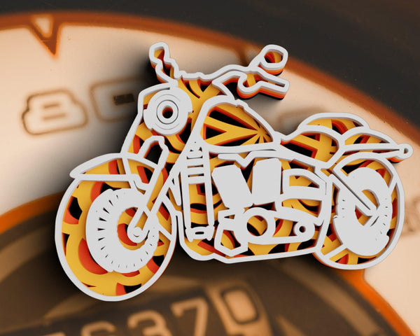 3D Motorcycle SVG DXF 4 Layer - Biker Svg-Rishasart