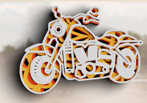 3D Motorcycle SVG DXF 4 Layer - Biker Svg-Rishasart