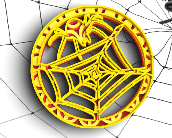 3D Spider Web SVG DXF 4 Layer - Cobweb Svg 3D-Rishasart