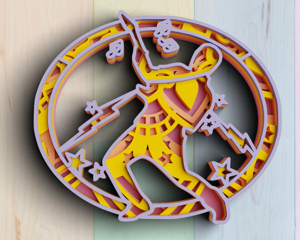 3D Guitar Player SVG DXF 4 Layer - Music Svg 3D Mandala Svg-Rishasart