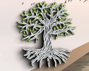 3D Tree of Life SVG DXF 4 Layer - Family tree Svg-Rishasart