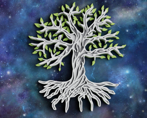 3D Tree of Life SVG DXF 4 Layer - Family tree Svg-Rishasart