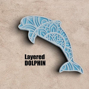 3D Dolphin SVG DXF 4 Layer - Sea Animal Svg-Rishasart