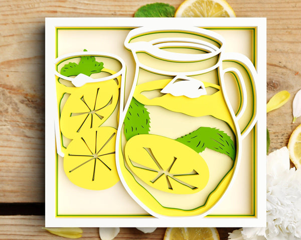 3D Cocktail SVG DXF 5 Layer - Lemon Svg-Rishasart