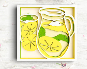 3D Cocktail SVG DXF 5 Layer - Lemon Svg-Rishasart
