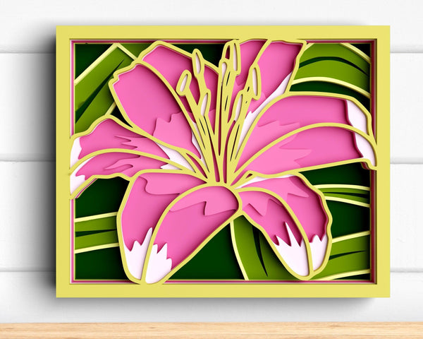 3D Flower SVG DXF 7 Layer - Tiger Lily Svg-Rishasart