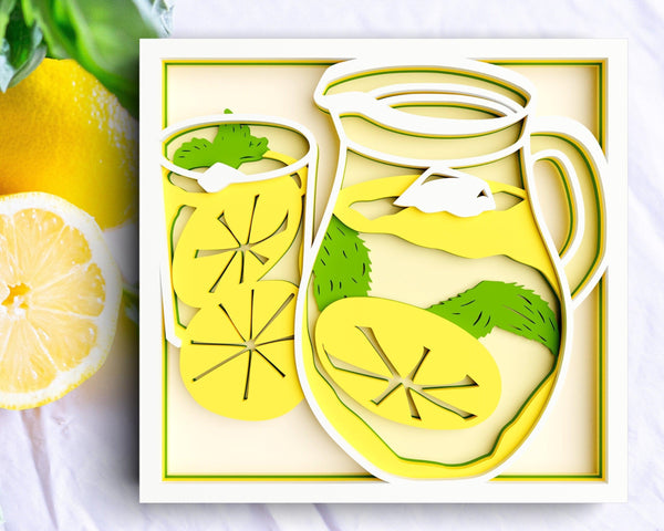 3D Cocktail SVG DXF 5 Layer - Lemon Svg-Rishasart