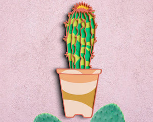 3D Cactus SVG DXF - Succulent Svg-Rishasart