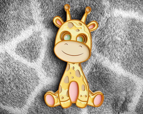 3D Giraffe SVG DXF - Kids Svg-Rishasart