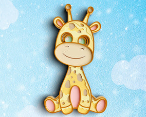 3D Giraffe SVG DXF - Kids Svg-Rishasart