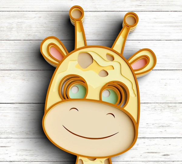 3D Giraffe SVG DXF - Kids Svg-Rishasart