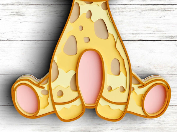 3D Giraffe SVG DXF - Kids Svg-Rishasart