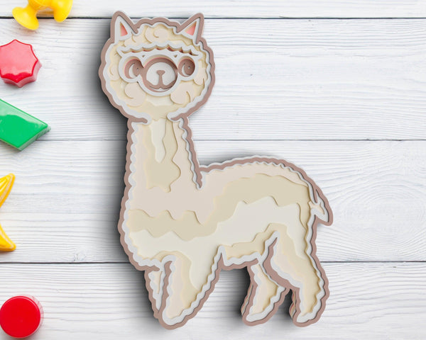 3D Llama SVG DXF Design - Animal Svg 3D Mandala Svg-Rishasart