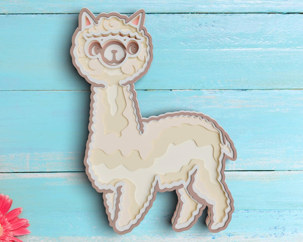 3D Llama SVG DXF Design - Animal Svg 3D Mandala Svg-Rishasart