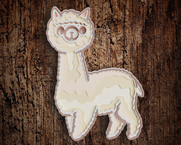 3D Llama SVG DXF Design - Animal Svg 3D Mandala Svg-Rishasart