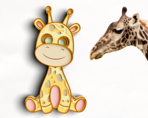 3D Giraffe SVG DXF - Kids Svg-Rishasart