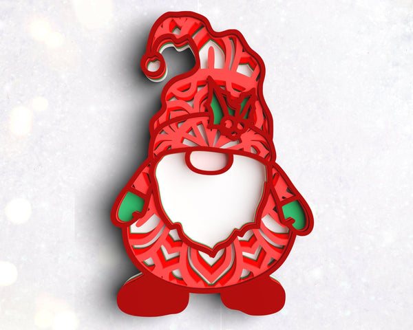 3D Gnome SVG DXF Bundle - Christmas Svg-Rishasart