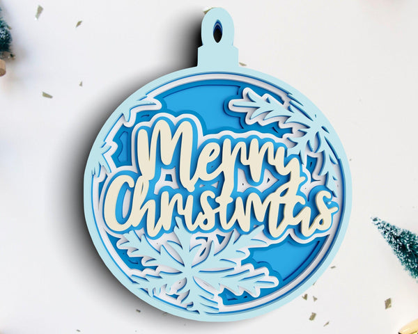 Christmas Ornament SVG DXF 6 Layer-Rishasart