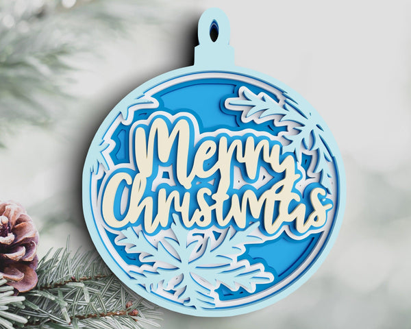 Christmas Ornament SVG DXF 6 Layer-Rishasart