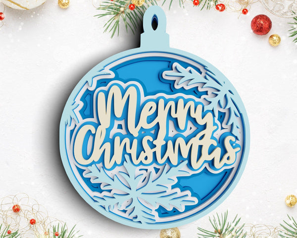 Christmas Ornament SVG DXF 6 Layer-Rishasart