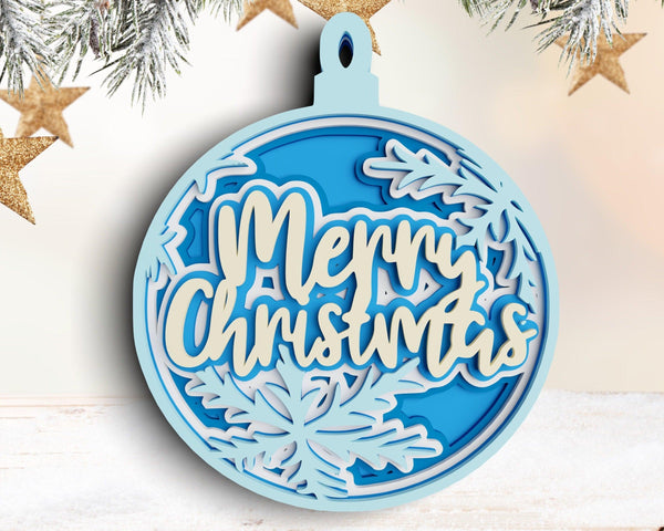 Christmas Ornament SVG DXF 6 Layer-Rishasart