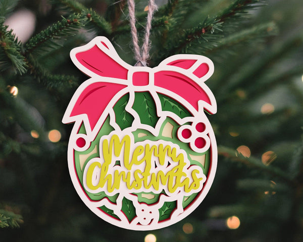 3D Christmas Ornament SVG DXF 7 Layer-Rishasart