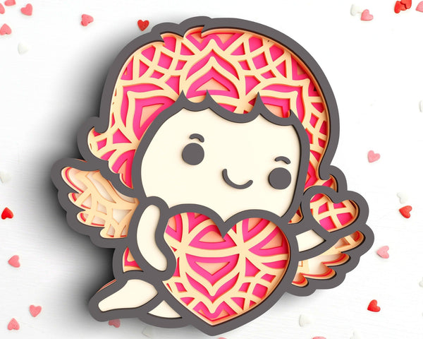 3D Cupid SVG DXF 6 Layer - Love Svg Wedding Svg-Rishasart