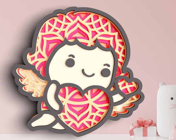 3D Cupid SVG DXF 6 Layer - Love Svg Wedding Svg-Rishasart