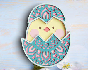 3D Layered Easter Egg  SVG DXF-Rishasart