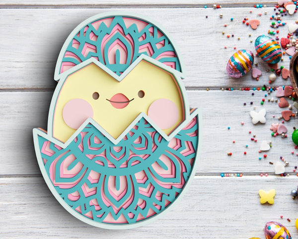 3D Layered Easter Egg  SVG DXF-Rishasart