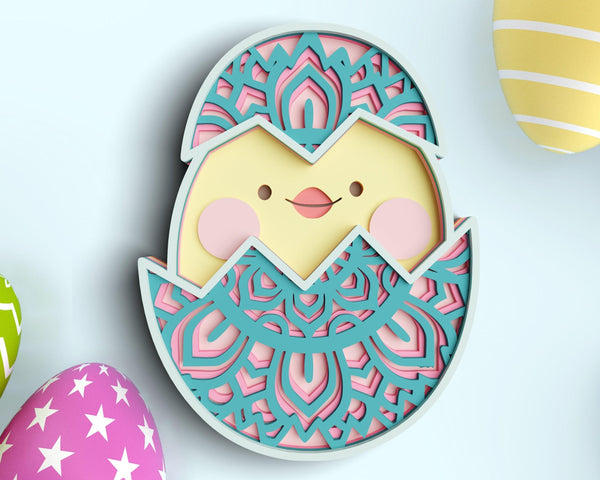 3D Layered Easter Egg  SVG DXF-Rishasart