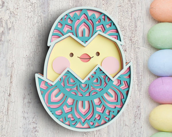 3D Layered Easter Egg  SVG DXF-Rishasart