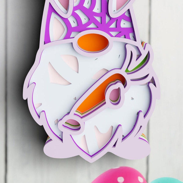 Layered Easter Gnome SVG DXF - Spring 3D Mandala Svg-Rishasart